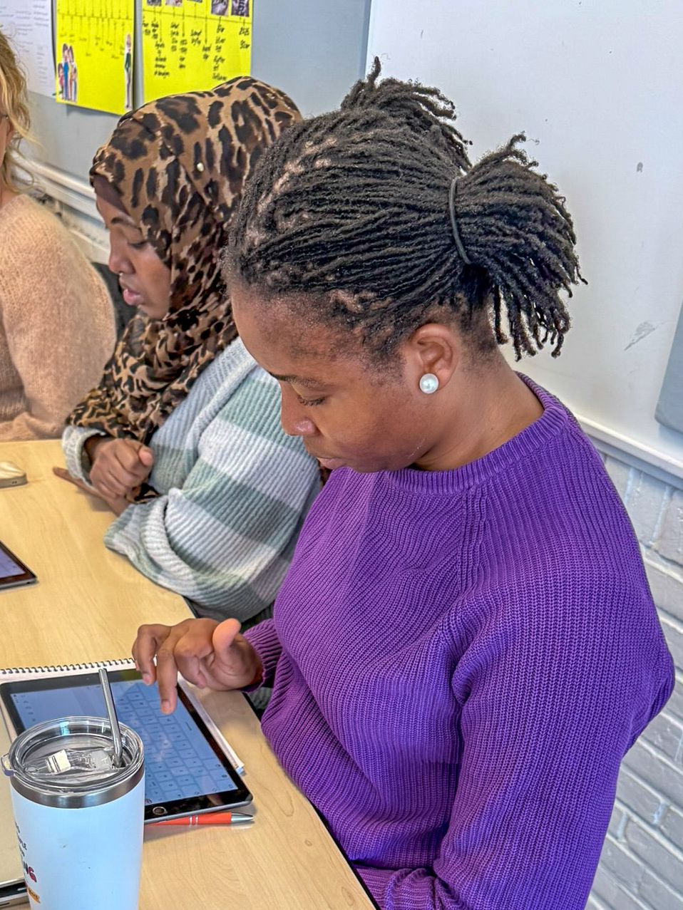 Care worker documenting with Clex on a tablet